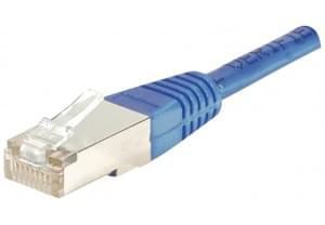 Patch RJ45 cat5E FTP 15cm bleu - Connectique réseau - grosbill.com - 0