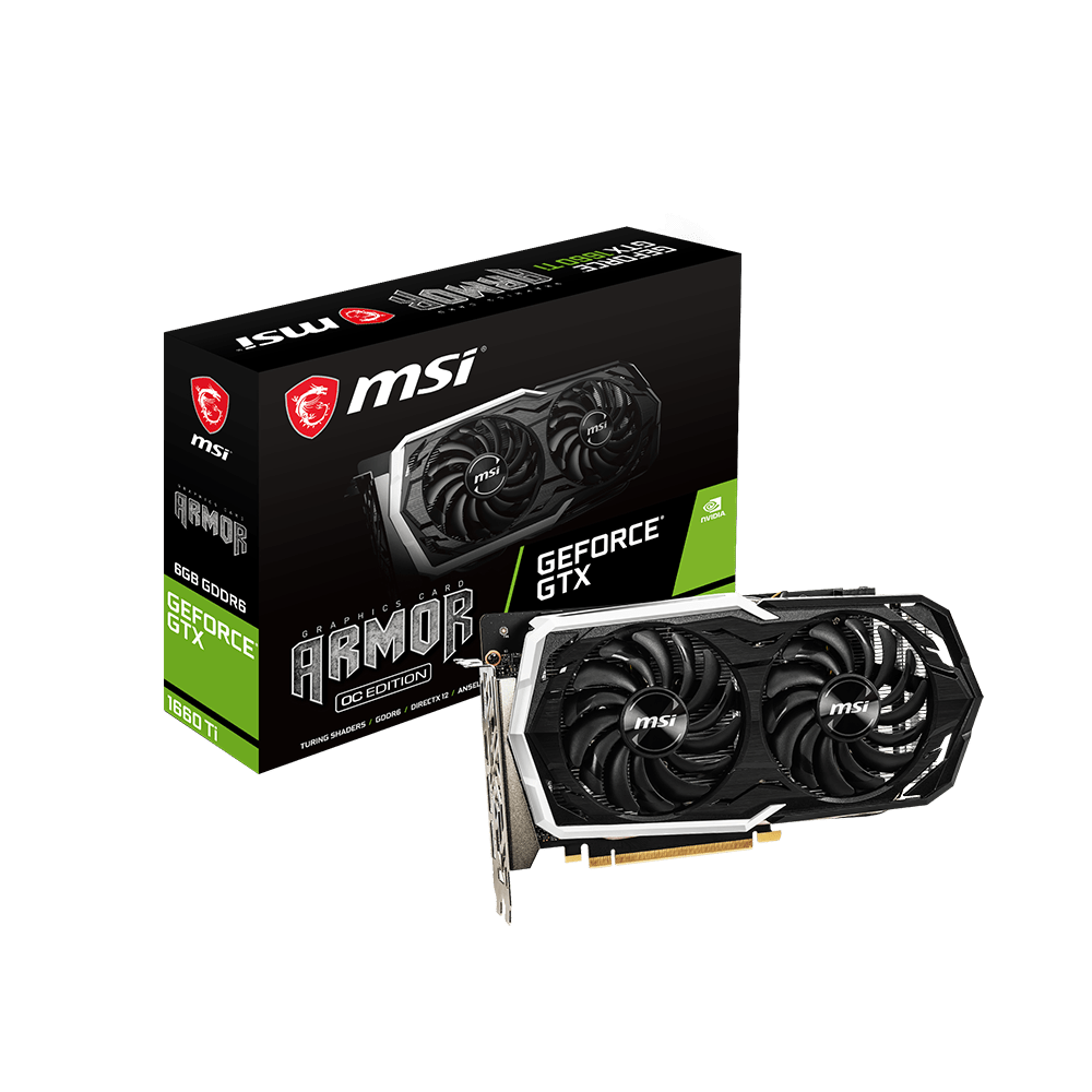 MSI GTX 1660 Ti Armor 6G OC  - Carte graphique MSI - grosbill.com - 0