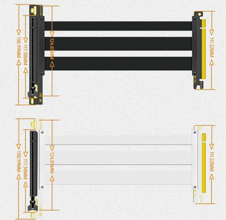 Compatible Riser 5.0 X16 - Blanc - 30cm  (PCI-E 5.0 x16) - Achat / Vente Accessoire carte graphique sur grosbill.com - 2
