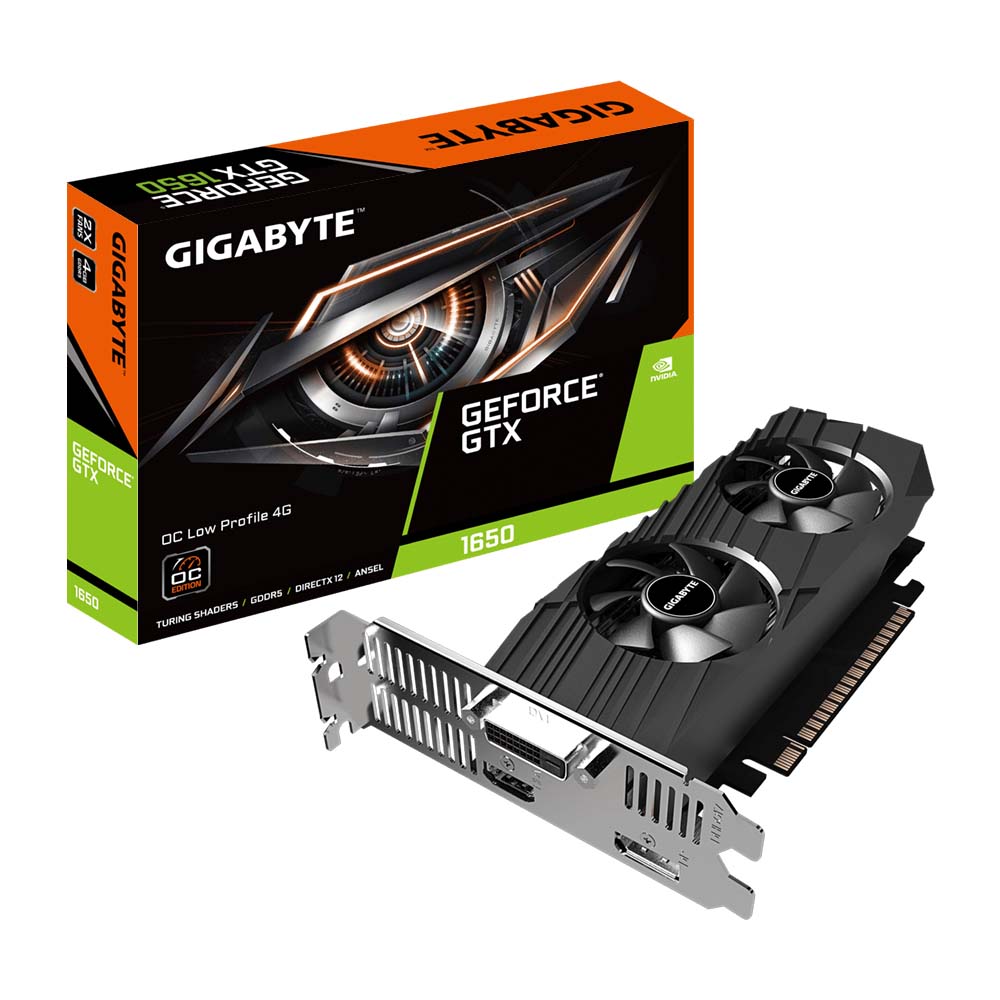 Gigabyte GTX 1650 OC Low Profile 4G -GTX1650/4G/DVI/HDMI/DP - Carte graphique - 0