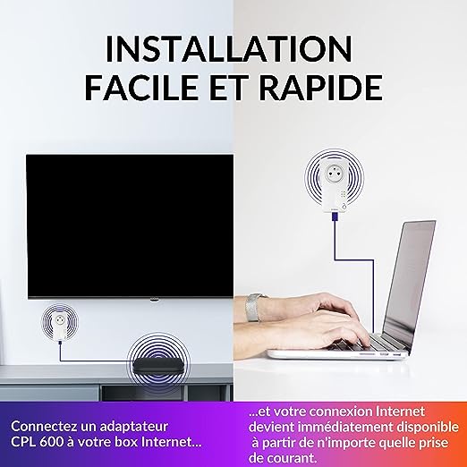 Strong PL600TRIFRV2 (600Mbps) - Pack de 3 - Adaptateur CPL - 2