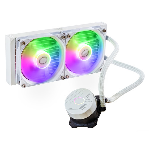 image produit Cooler Master MasterLiquid 240L Core ARGB Blanc Grosbill