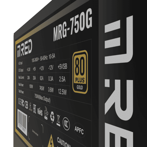 M.RED 80 + GOLD (750W) - Alimentation M.RED - grosbill.com - 1