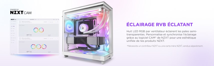 NZXT F360 RGB Core Fan (Single Frame) - Ventilateur boîtier NZXT - 9