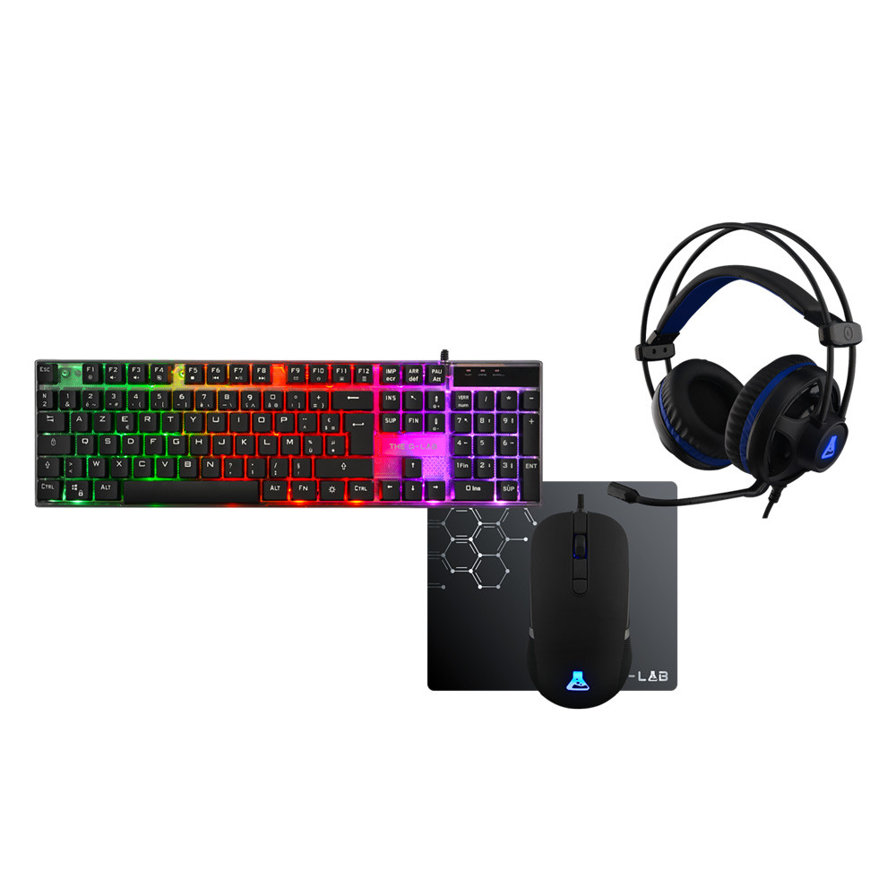 THE G-LAB COMBO-SELENIUM Combo Gaming Clavier-Souris-Casque-Tapis