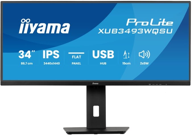 Iiyama 34 pouces  XUB3493WQSU-B6 - Ecran PC Iiyama - grosbill.com - 2