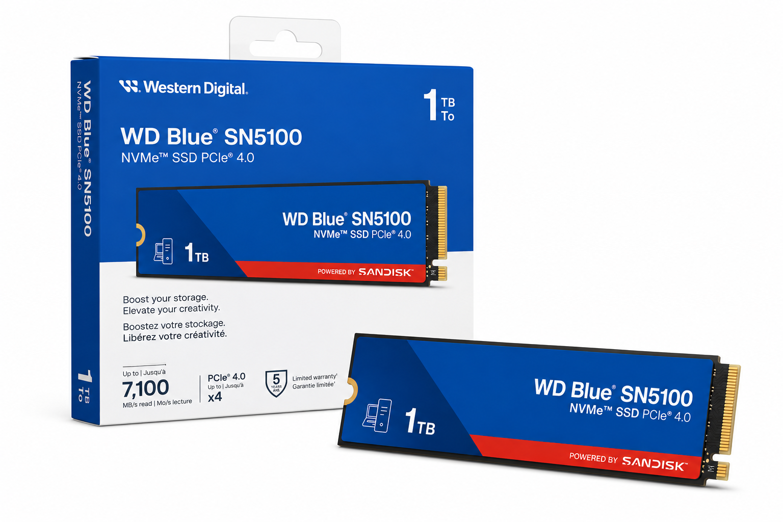 Sandisk SN5100 Blue BULK  M.2 - Disque SSD Sandisk - grosbill.com - 1