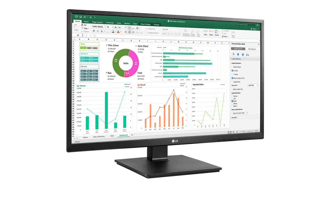 LG 27 pouces  27BK55YP-B - Ecran PC LG - grosbill.com - 1