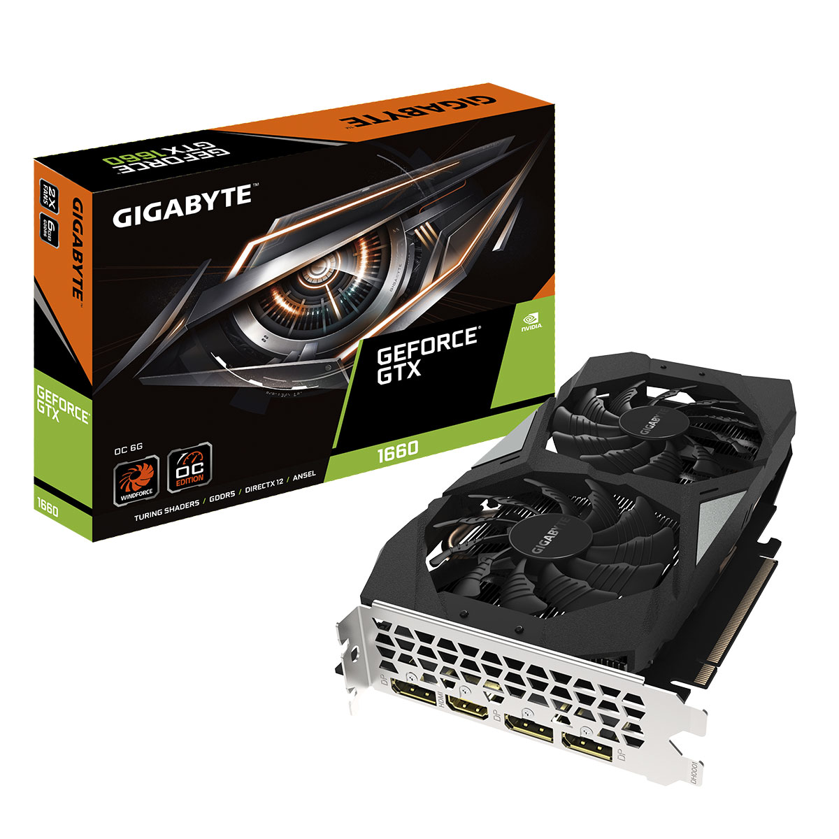 Gigabyte GTX 1660 OC 6GD  - Carte graphique Gigabyte - grosbill.com - 0