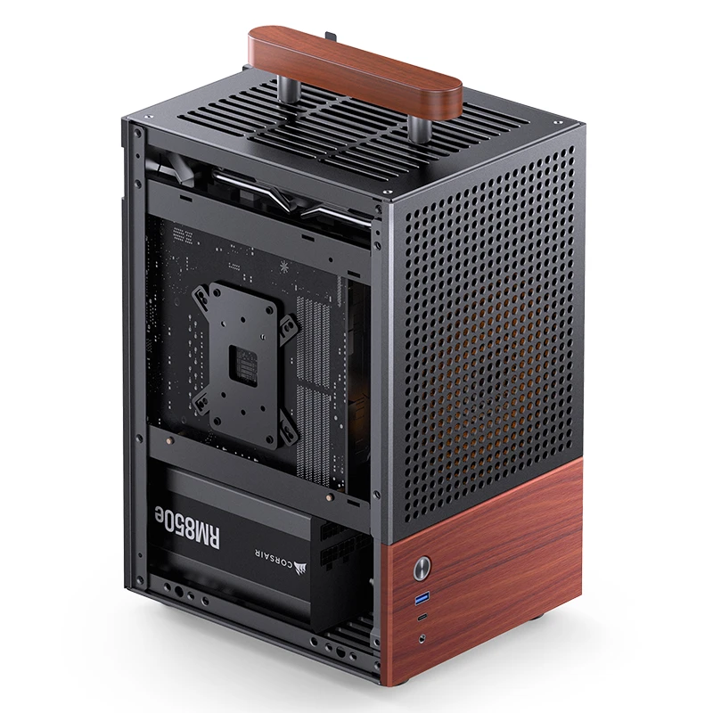 Jonsbo T6 PC TG Black/Wood Noir - Boîtier PC Jonsbo - grosbill.com - 3