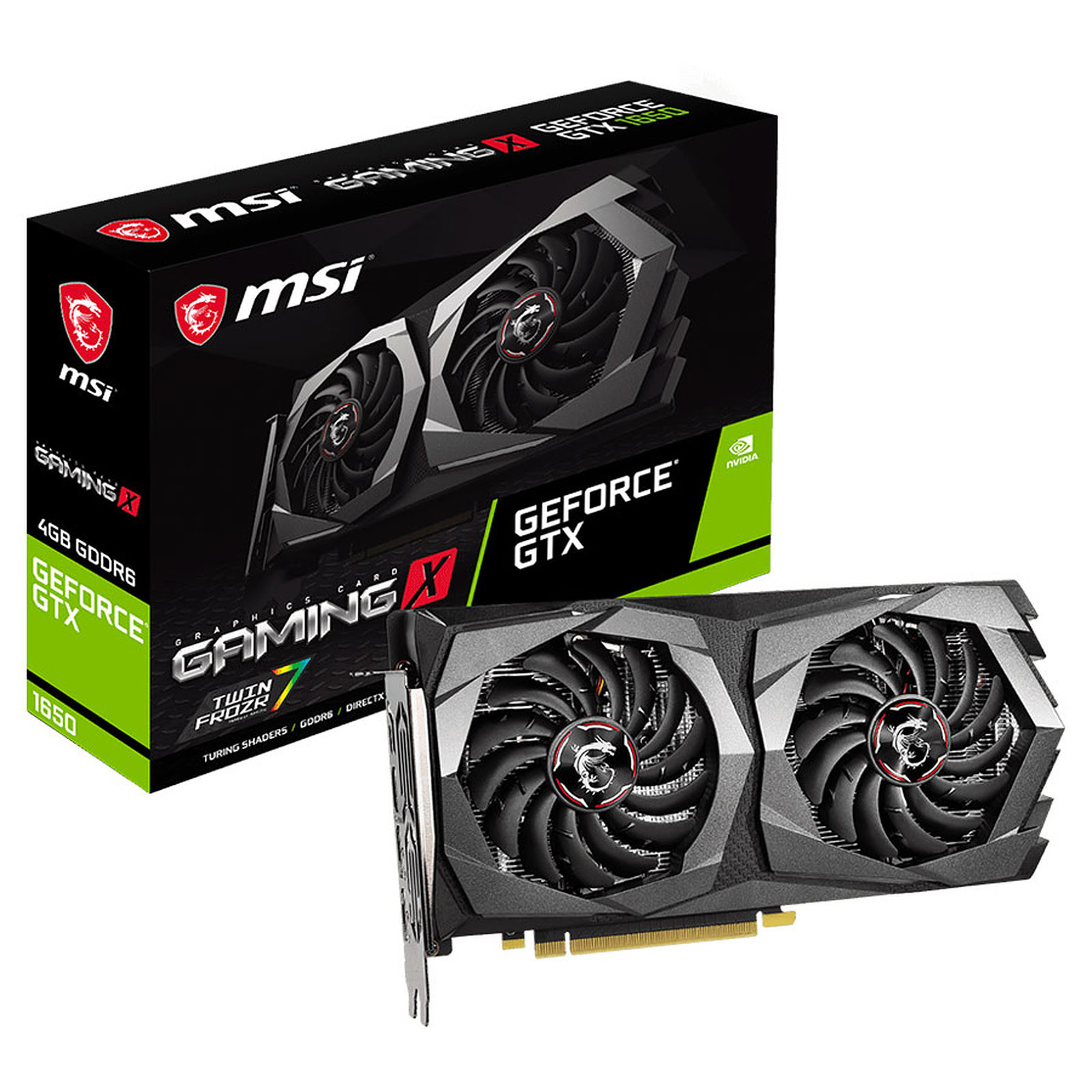 MSI GTX 1650 D6 GAMING X PLUS  - Carte graphique MSI - grosbill.com - 0