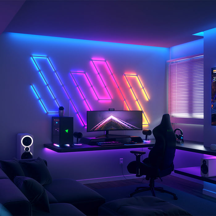 Nanoleaf Lines Starter Kit - 9 pièces (NL59-K-0002LW-9PK-EU) - Achat / Vente Objet connecté / Domotique sur grosbill.com - 1