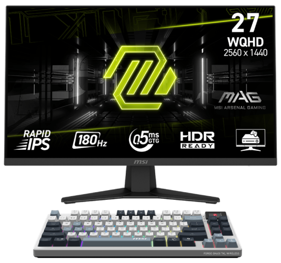 Ecran PC MSI MAG 274QF 27" QHD/180Hz/F-IPS + clavier GK600 TKL Grosbill