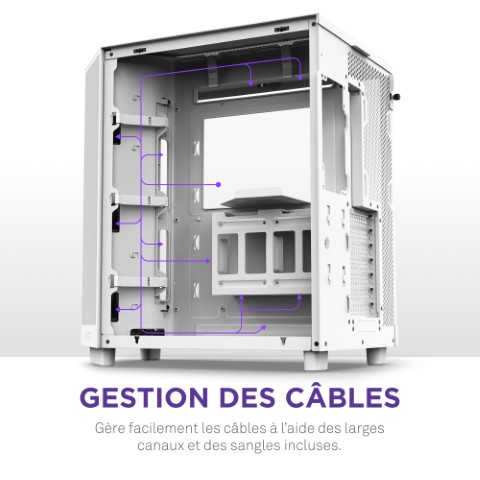 NZXT H6 Flow RGB Blanc Blanc - Boîtier PC NZXT - grosbill.com - 13