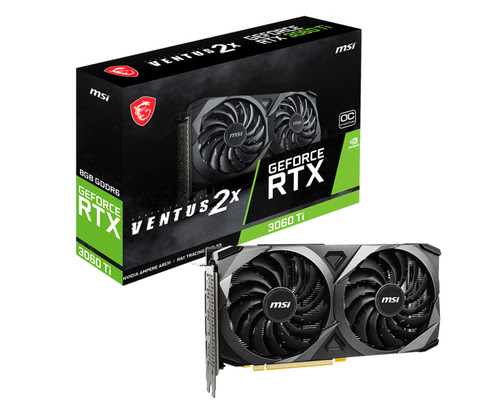 MSI RTX 3060 Ti VENTUS 2X 8GD6X OC  - Carte graphique MSI - 0