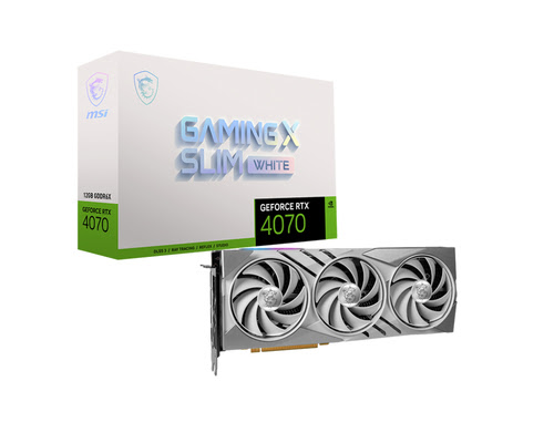 image produit MSI GeForce RTX 4070 GAMING X SLIM WHITE 12G	 Grosbill