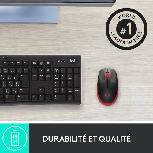 Logitech M190 Noir/Rouge - Souris PC Logitech - grosbill.com - 6