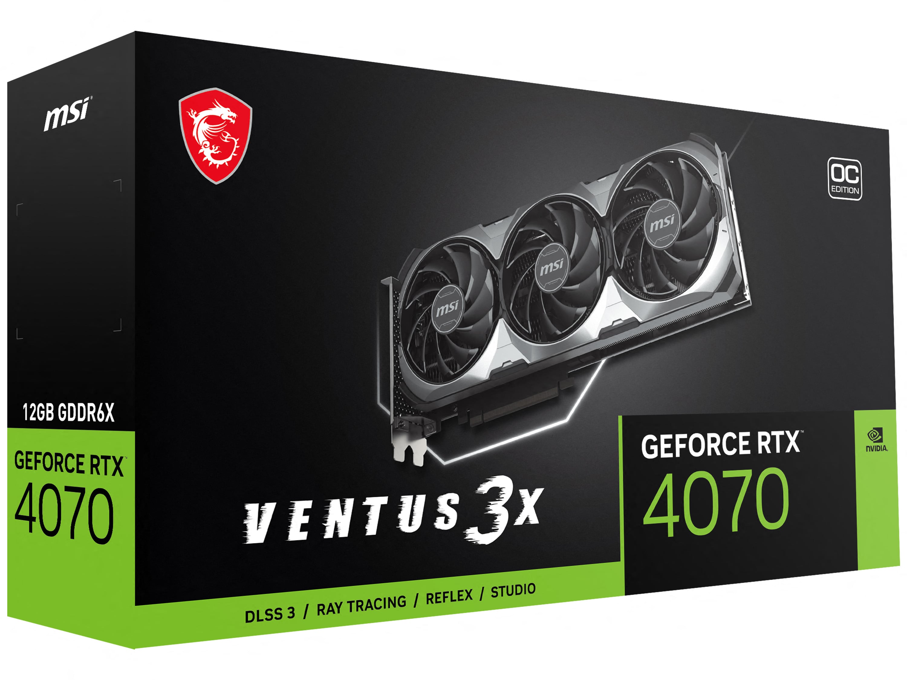 MSI GeForce RTX 4070 VENTUS 3X 12G OC  - Carte graphique MSI - 5