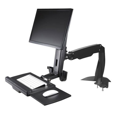 Monitor Arm Height Adjustable Sit Stand - Achat / Vente sur grosbill.com - 2
