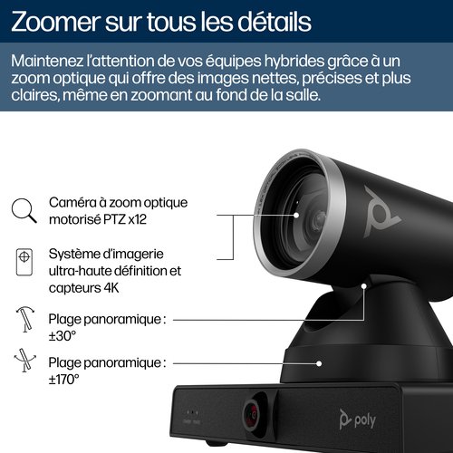 POLY STUDIO E60 SMART CAMERA 4K - Achat / Vente sur grosbill.com - 4