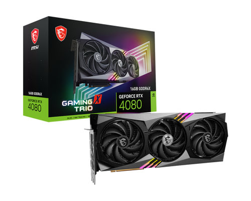 image produit MSI GeForce RTX 4080 GAMING X TRIO 16G-Seconde Vie-Bon Etat Grosbill