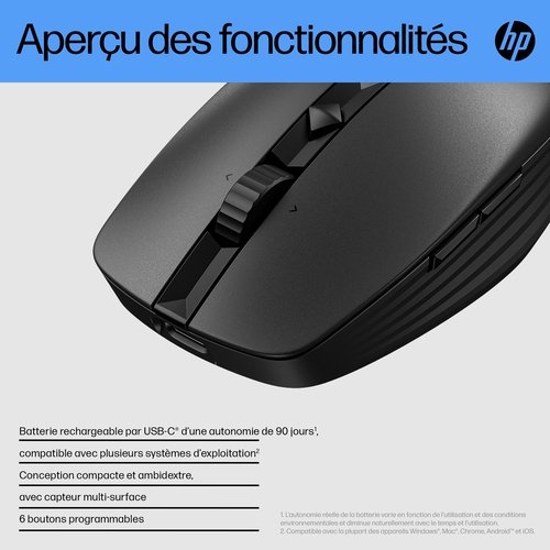 HP 710 RECHBL Silent SLV Bluetooth Mouse - Achat / Vente sur grosbill.com - 19