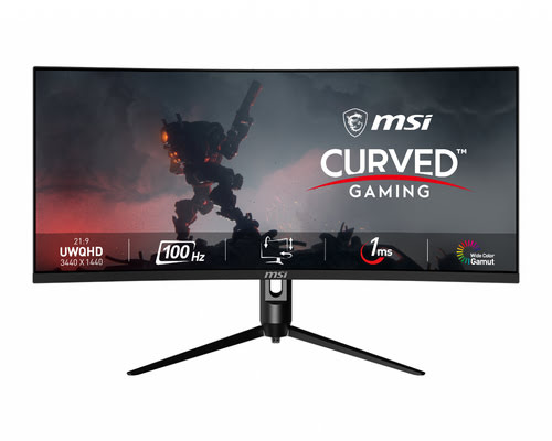 Grosbill Ecran PC MSI MAG342CQPV 34" CURVE/100Hz/UWQHD/VA/1ms/Adap Sync