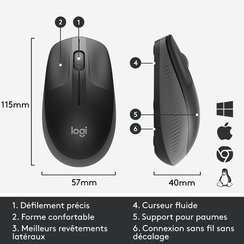 Logitech M190 - Souris PC Logitech - grosbill.com - 7