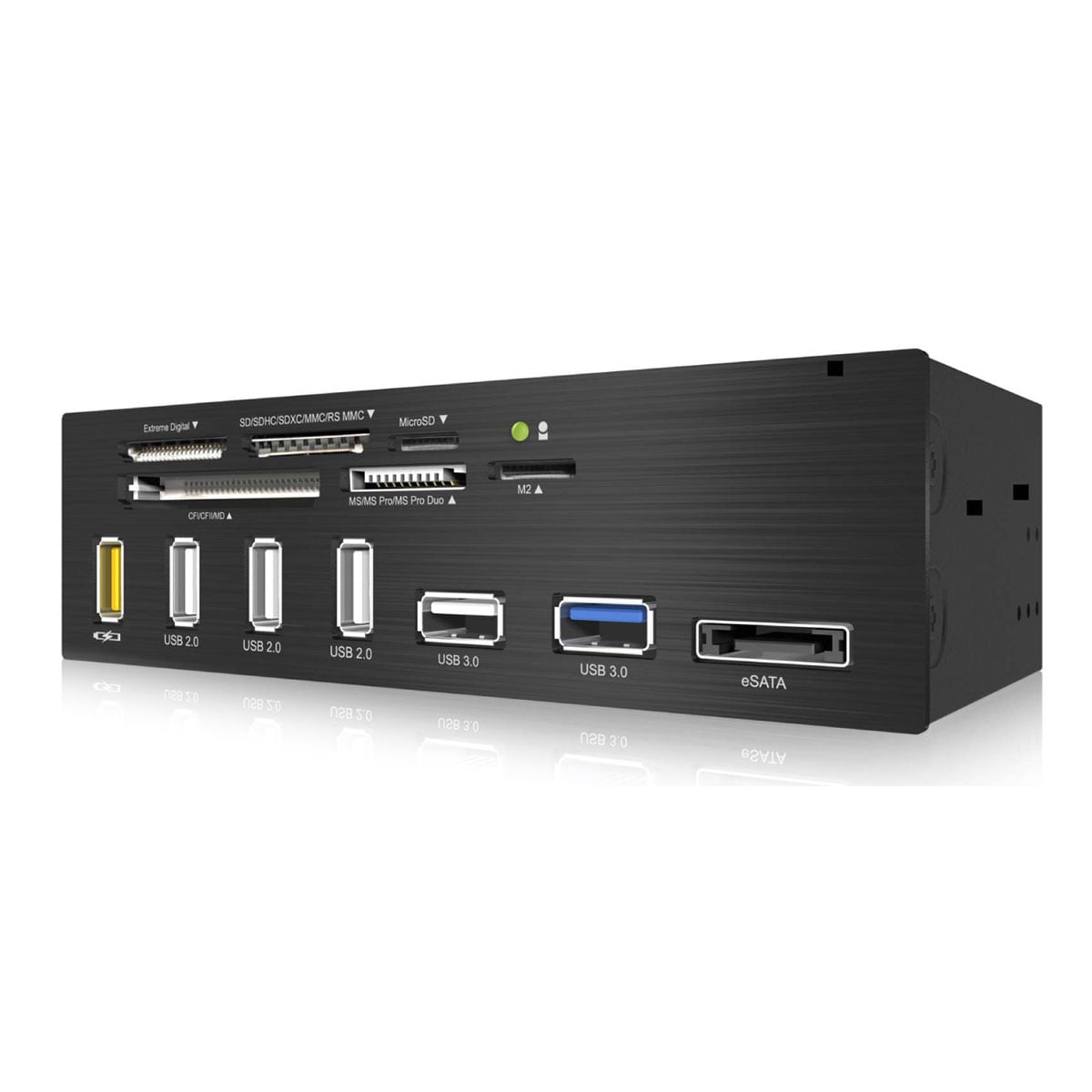 Icy Box Lect. cartes + 5 ports USB empl. 5.25
