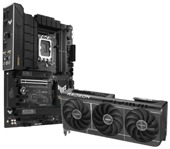 PRIME 9070 16G EVO OC + TUF GAMING B760-PLUS WF - grosbill.com - 0