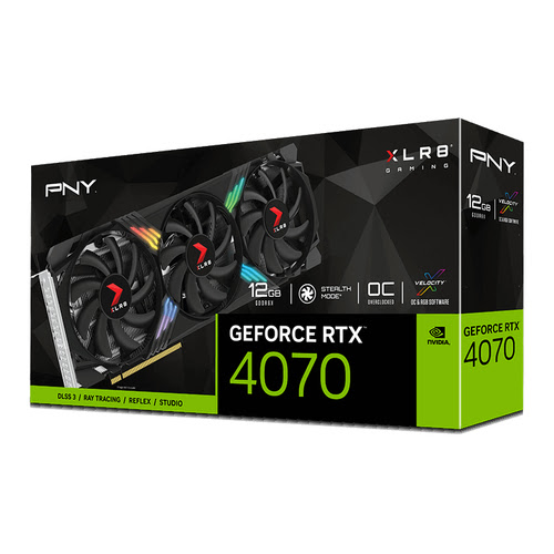 PNY RTX 4070 12GB XLR8 VERTO Overclocked Edition - Carte graphique - 28