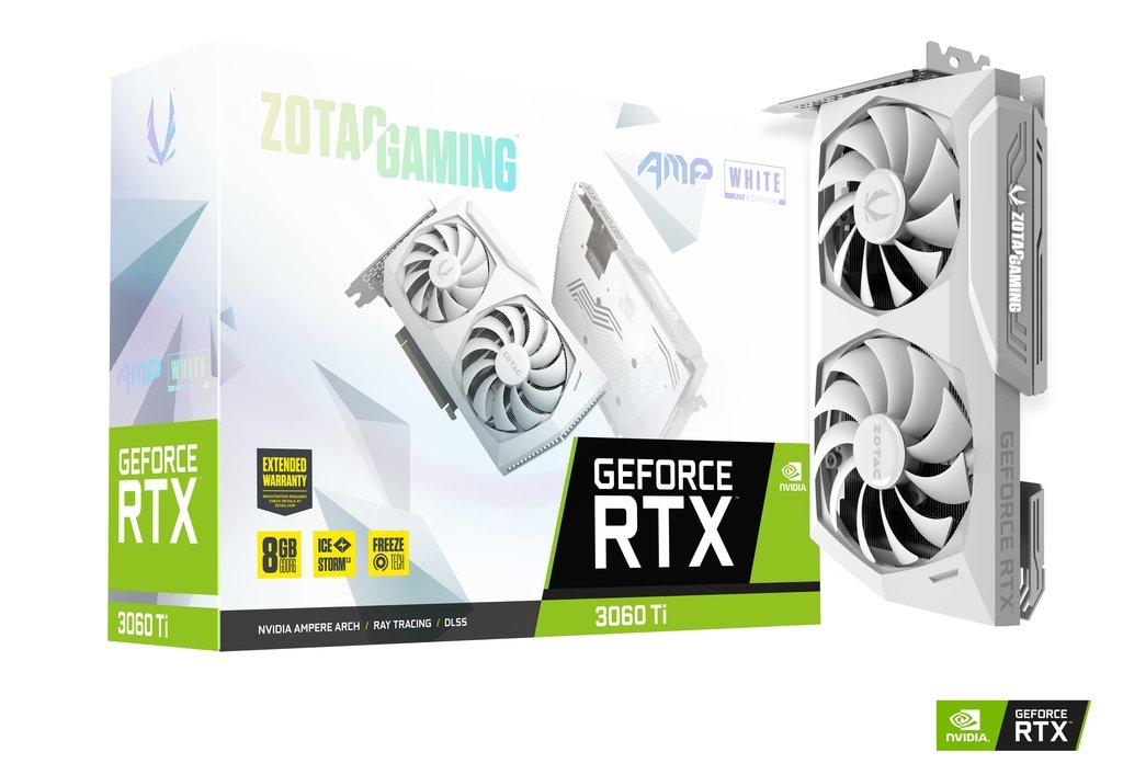 ZOTAC RTX 3060Ti AMP WHITE EDITION LHR  - Carte graphique ZOTAC - 0