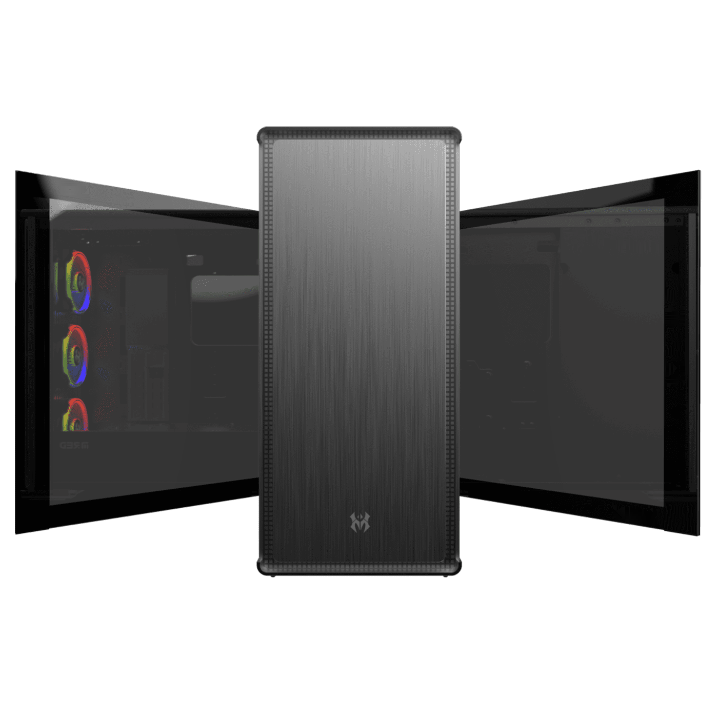 M.RED IRON GLASS Noir - Boîtier PC M.RED - grosbill.com - 2