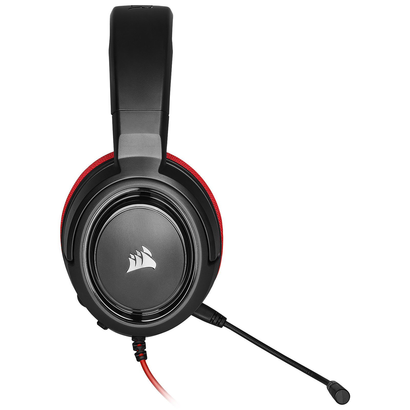 Corsair HS35 Red Stereo Noir - Micro-casque - grosbill.com - 2