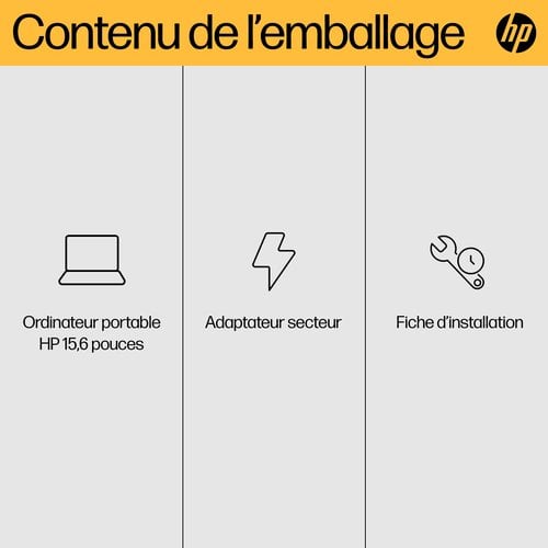 HP/15-fc0155nf/FHD/R5-7520U/8GB/512/W11H - Achat / Vente sur grosbill.com - 4