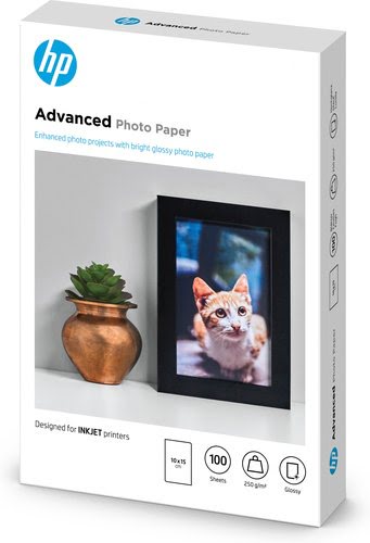 HP Paper Photo/Adv Glossy 10x15 bdl 100s - Achat / Vente sur grosbill.com - 1