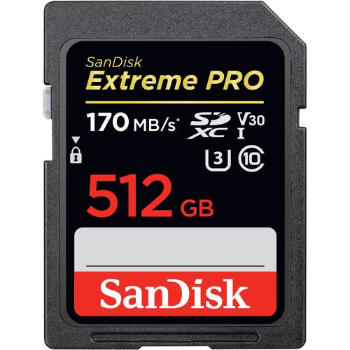 Sandisk Ext Pro SDXC Card 512GB 170MB/s V30 UH