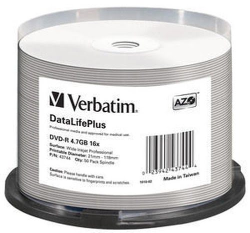 DVD-R AZO 4.7GB 16X DL+WIDE PRINTABLE - Achat / Vente sur grosbill.com - 0
