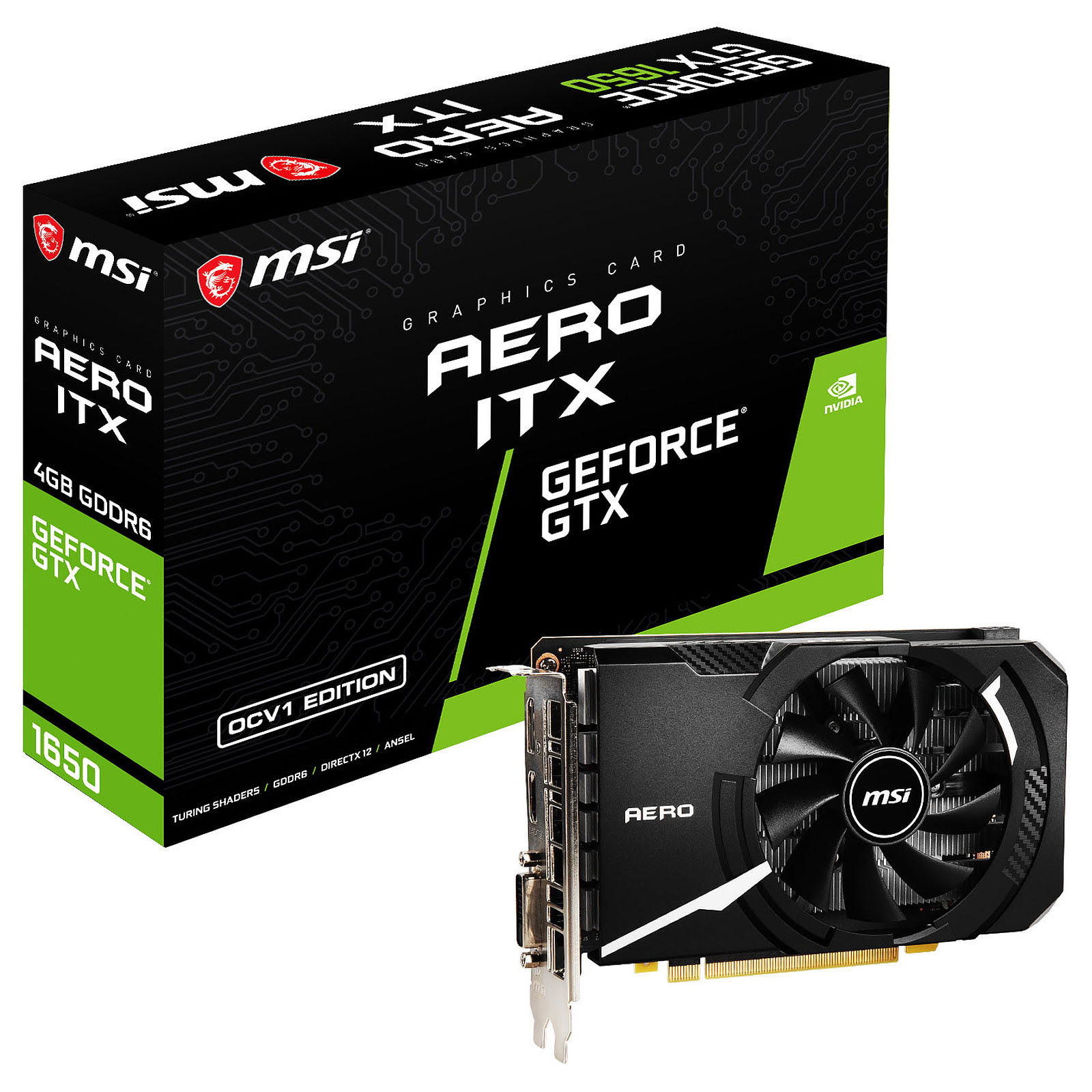 MSI GTX 1650 D6 AERO ITX OCV1  - Carte graphique MSI - grosbill.com - 0