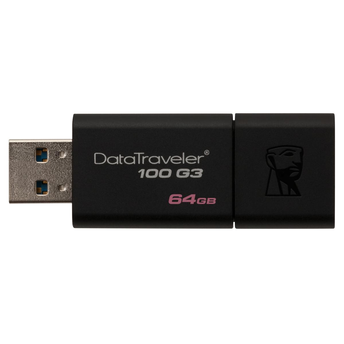 Kingston 64Go USB 3.0 DataTraveler 100 DT100G3/64GB - Clé USB