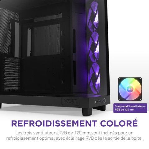 NZXT H6 Flow RGB Noir Noir - Boîtier PC NZXT - grosbill.com - 12