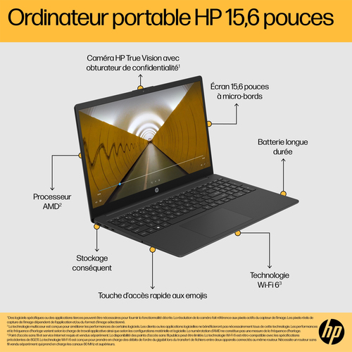 HP B23A7EA#ABF - PC portable HP - grosbill.com - 5