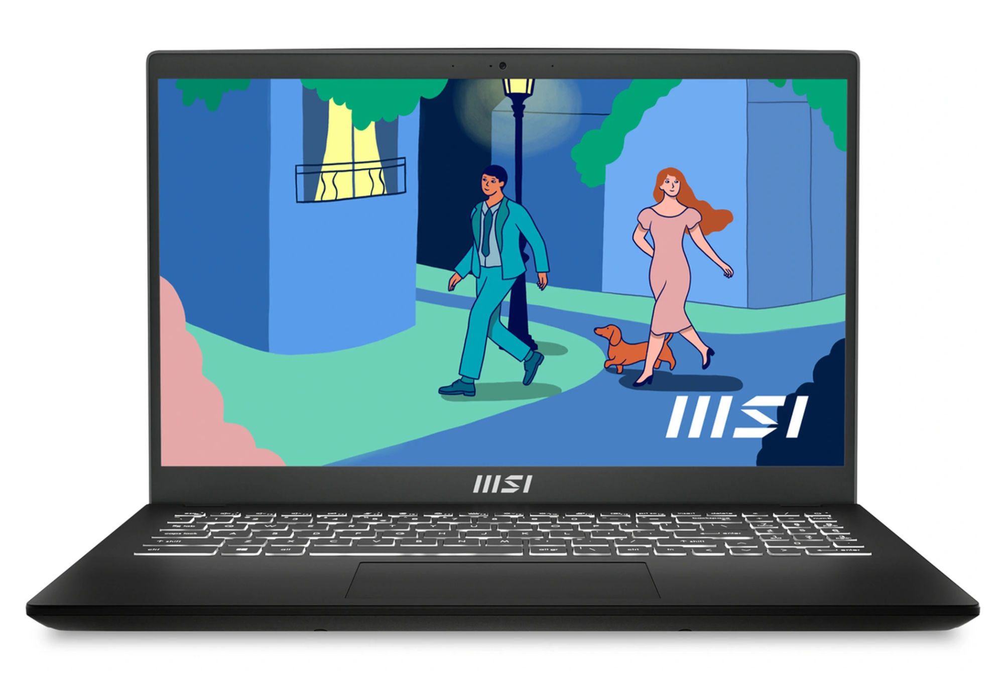 image produit MSI MODERN 15 B7M-242FR - Clavier retroeclairé blanc Grosbill