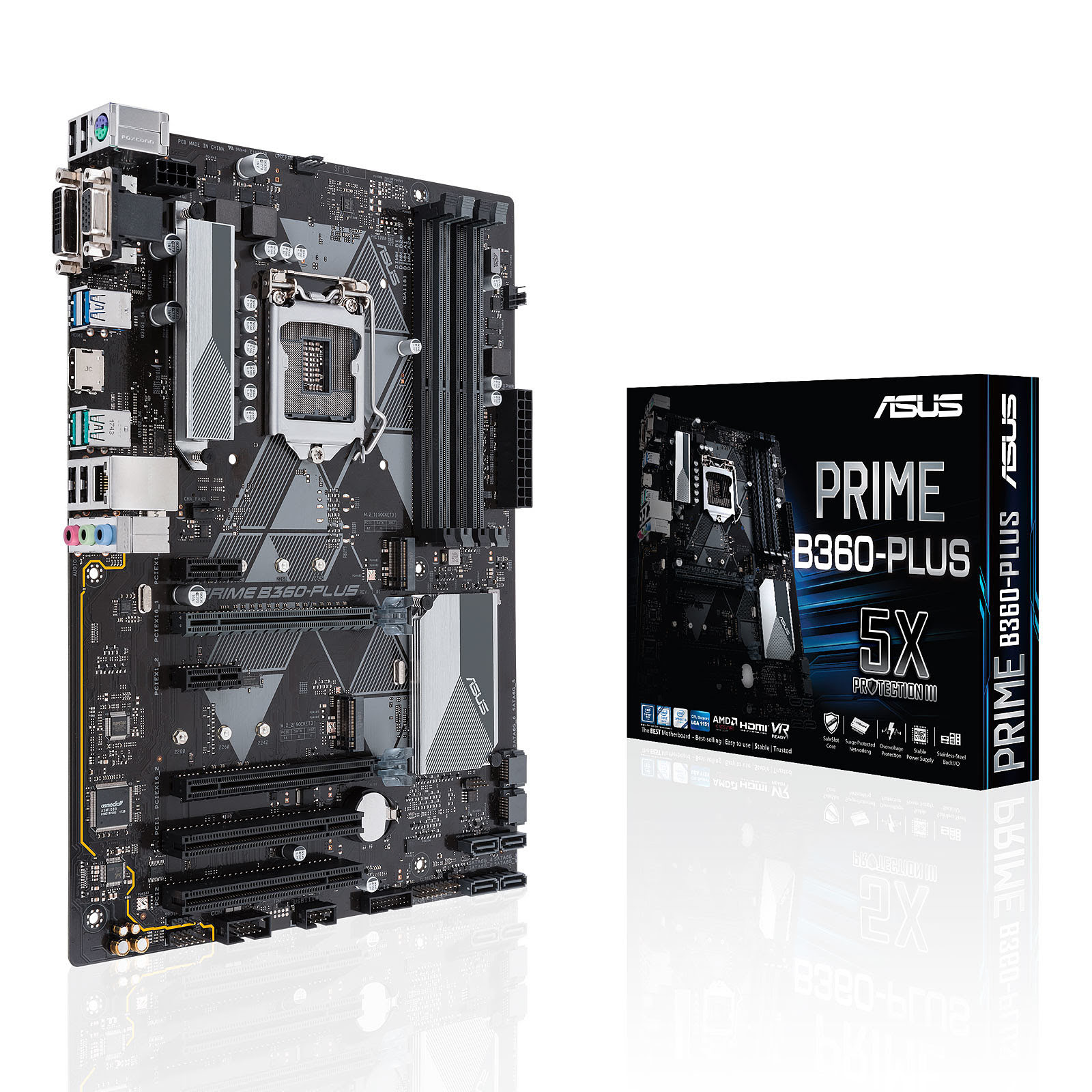 Asus PRIME B360-PLUS ATX  - Carte mère Asus - grosbill.com - 0