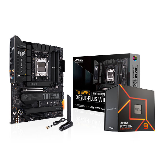 Bundle Asus TUF GAMING X670E PLUS WIFI + R9 7950X - grosbill.com - 0