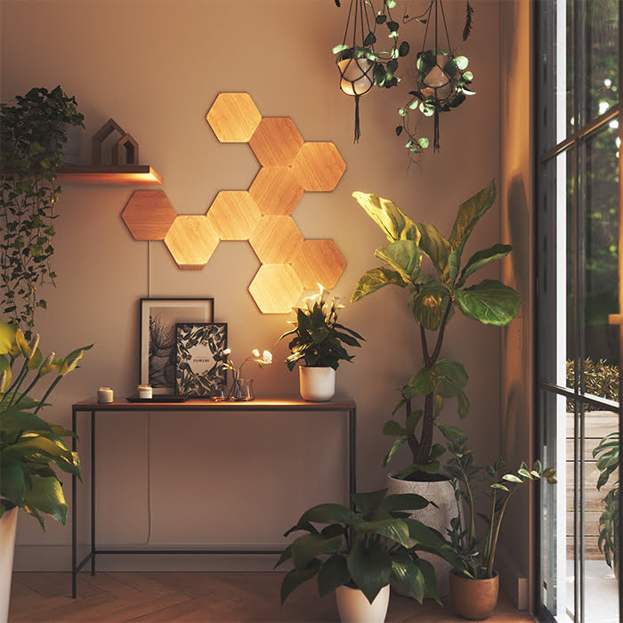 Nanoleaf Elements Hexagons Starter Kit - 13 pièces  (NL52-K-3002HB-13PK) - Achat / Vente Objet connecté / Domotique sur grosbill.com - 1