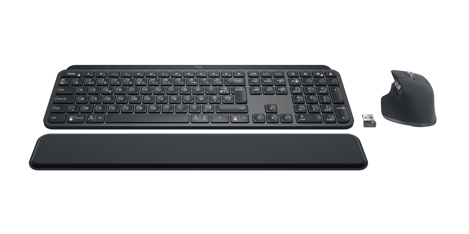 Logitech MX Keys Combo Graphite - Pack Clavier/Souris - 1