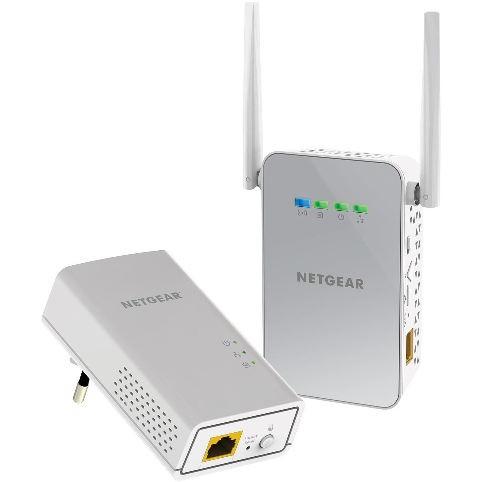 Netgear PLW1000-100PES (1000Mb) WiFi AC - Pack de 2 - Adaptateur CPL - 0
