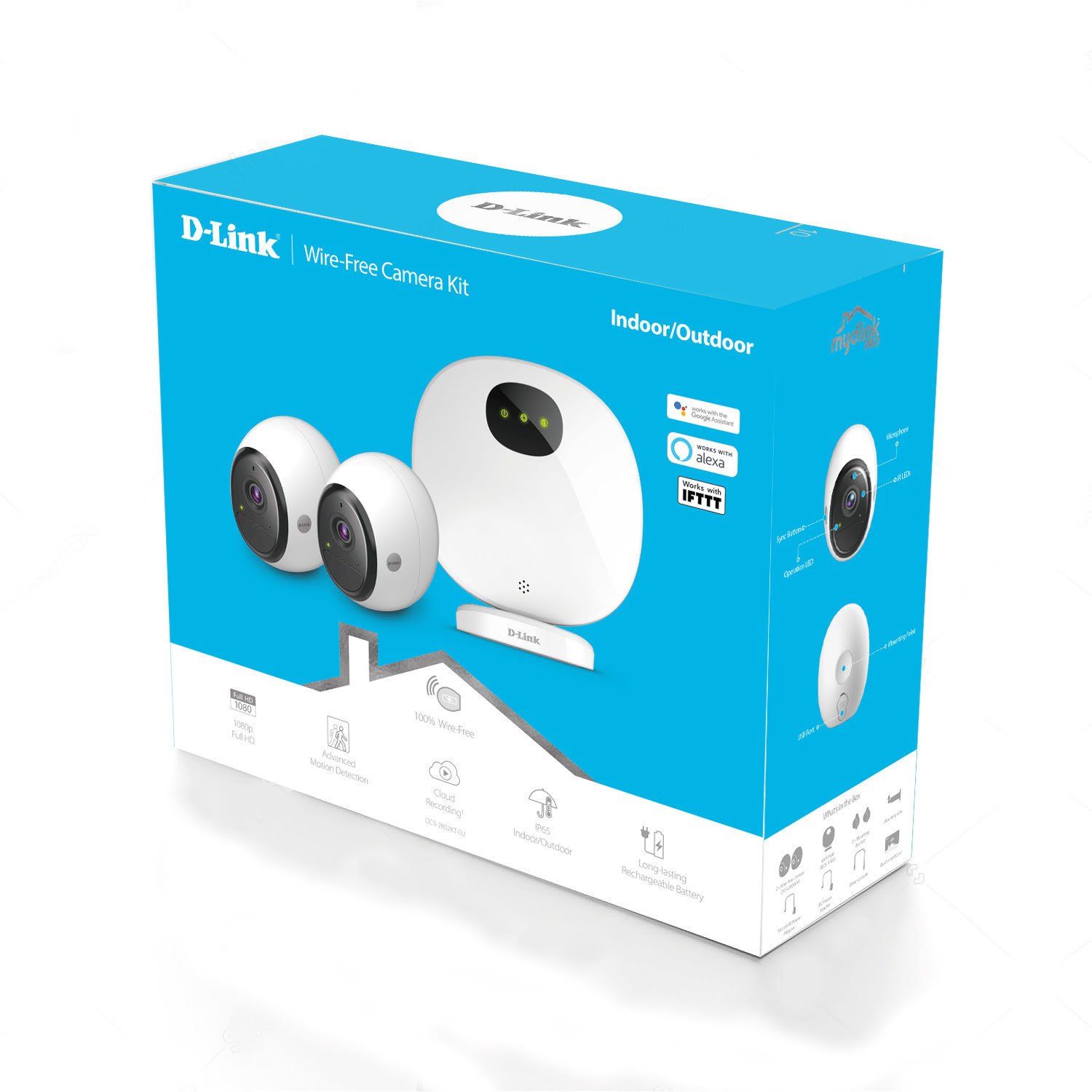 D-Link DCS-2802KT-EU Kit Passerelle+2 Cam. WiFi autonomes - 1