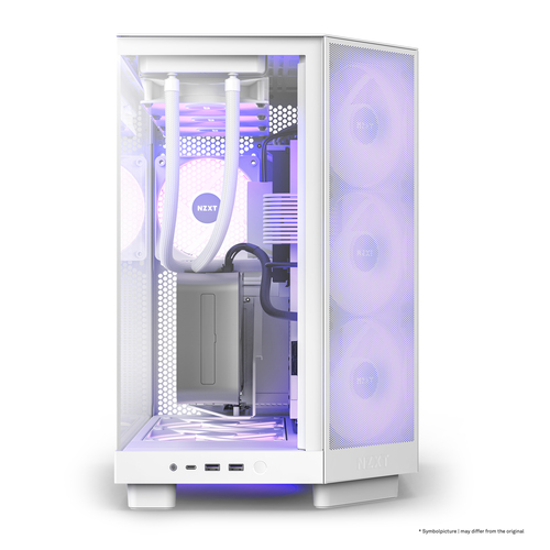 NZXT H6 Flow RGB Blanc Blanc - Boîtier PC NZXT - grosbill.com - 2